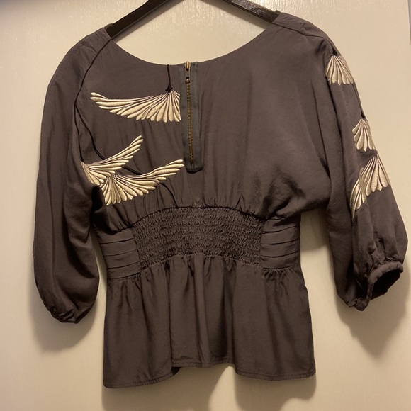 Anthropologie Floreat embroidered deco kimono blouse - Picture 6 of 7